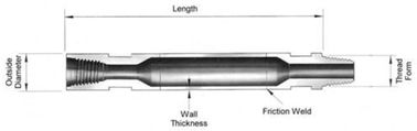 Mayhew Thread Drill Rods 114.3mm เส้นผ่าศูนย์กลางกับแรงเสียดทานรอยข้อต่อรอยสำหรับการขุดเจาะโรตารี่